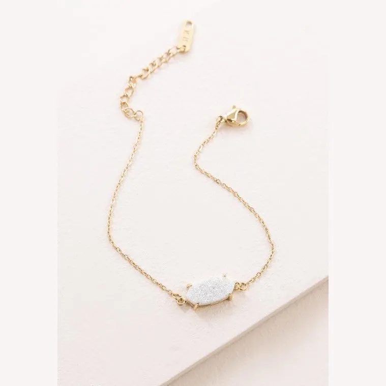14k Gold Plated Druzy Bracelet available in Alabaster, Cosmic, Mystic, Whimsical