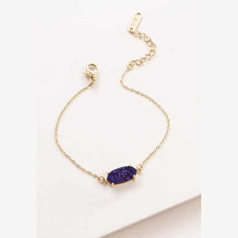 14k Gold Plated Druzy Bracelet available in Alabaster, Cosmic, Mystic, Whimsical