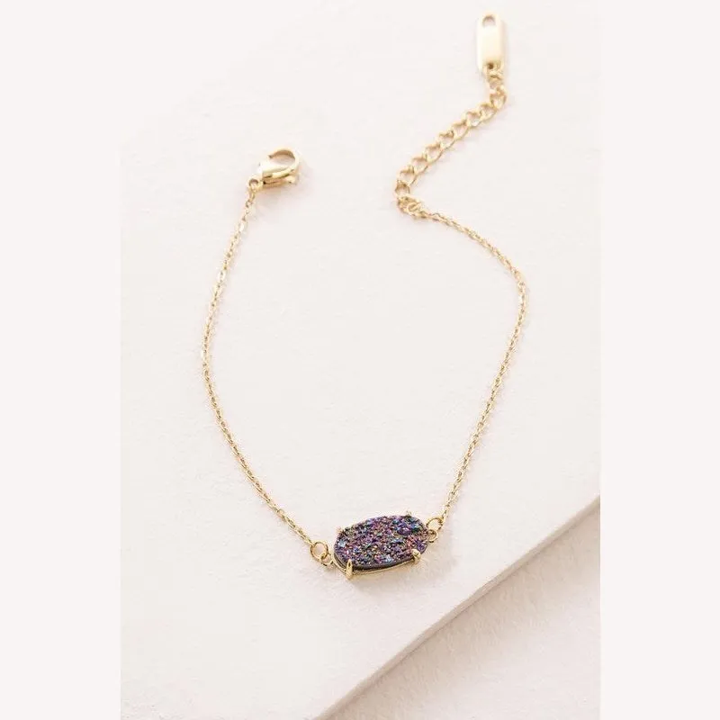 14k Gold Plated Druzy Bracelet available in Alabaster, Cosmic, Mystic, Whimsical