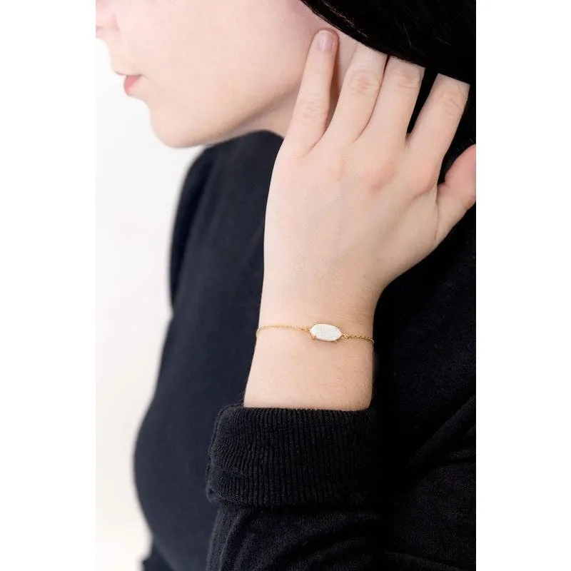 14k Gold Plated Druzy Bracelet available in Alabaster, Cosmic, Mystic, Whimsical