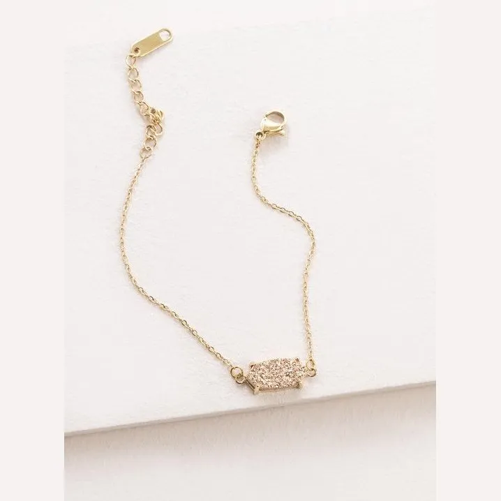 14k Gold Plated Druzy Bracelet available in Alabaster, Cosmic, Mystic, Whimsical