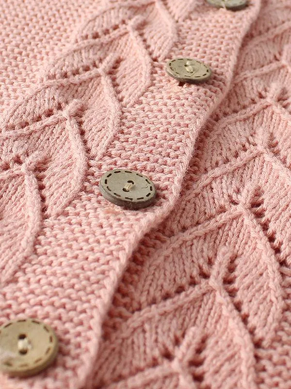2 Colors Baby Boy Girl Long Sleeve Knitted Cardigan