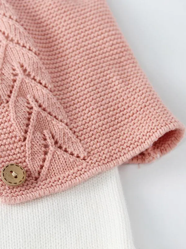 2 Colors Baby Boy Girl Long Sleeve Knitted Cardigan