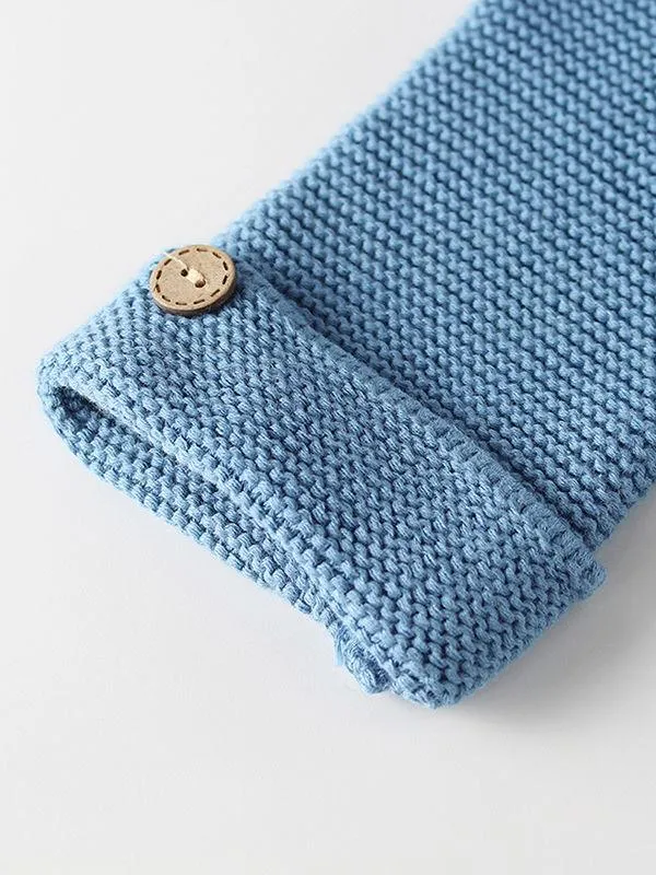 2 Colors Baby Boy Girl Long Sleeve Knitted Cardigan