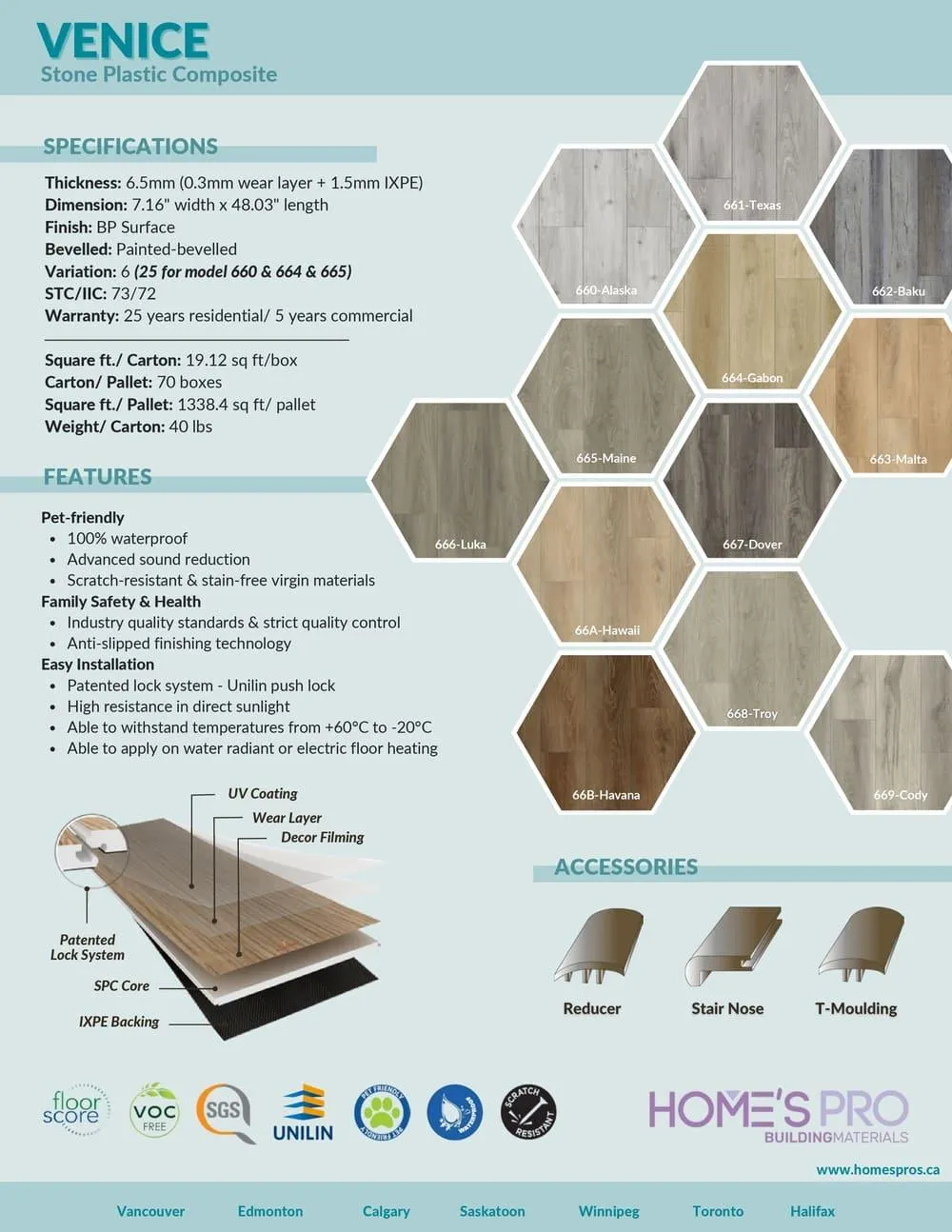667 Dover - Home's Pro Vinyl 6.5mm Venice Series