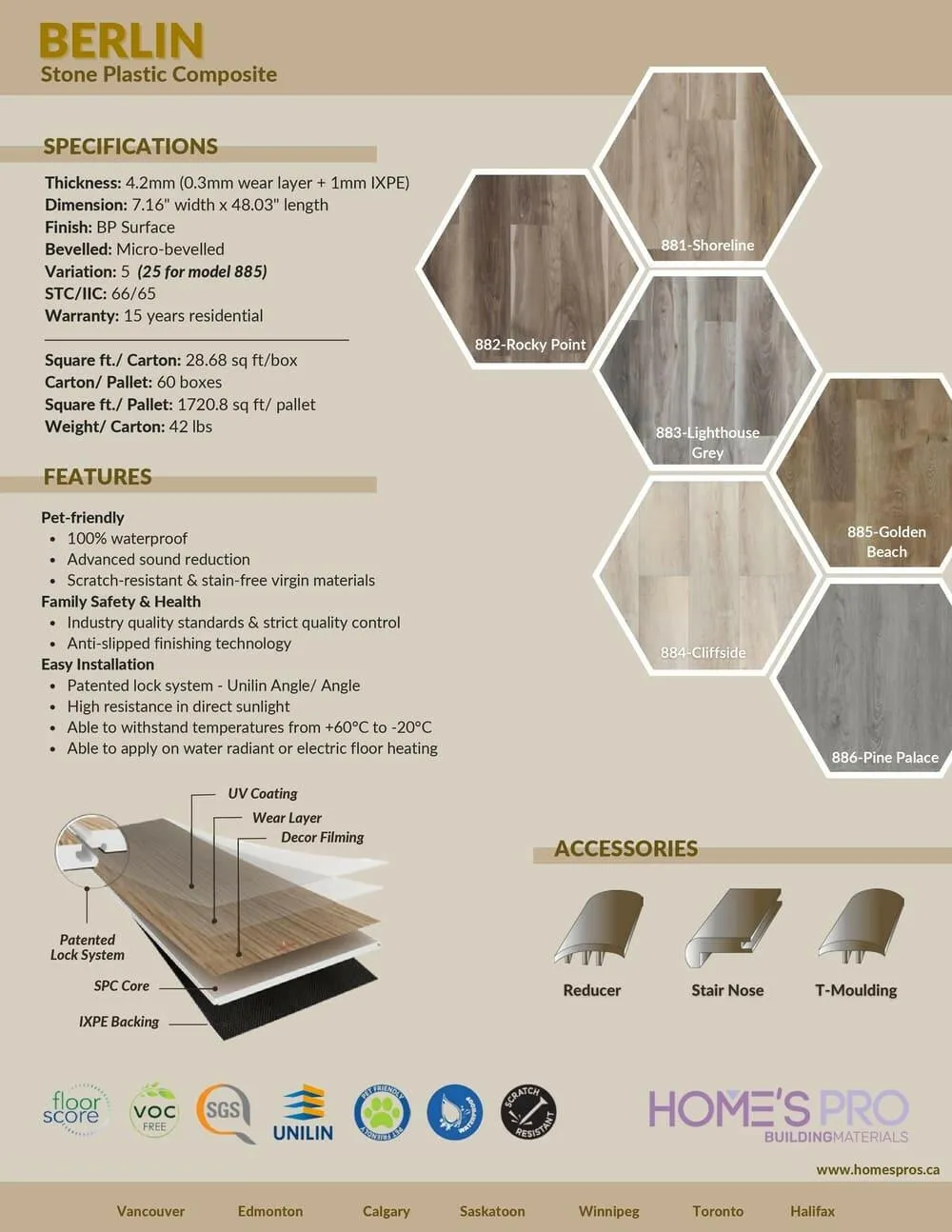 882 Rocky Point - Home's Pro 4.2mm Vinyl Plank Berlin Series