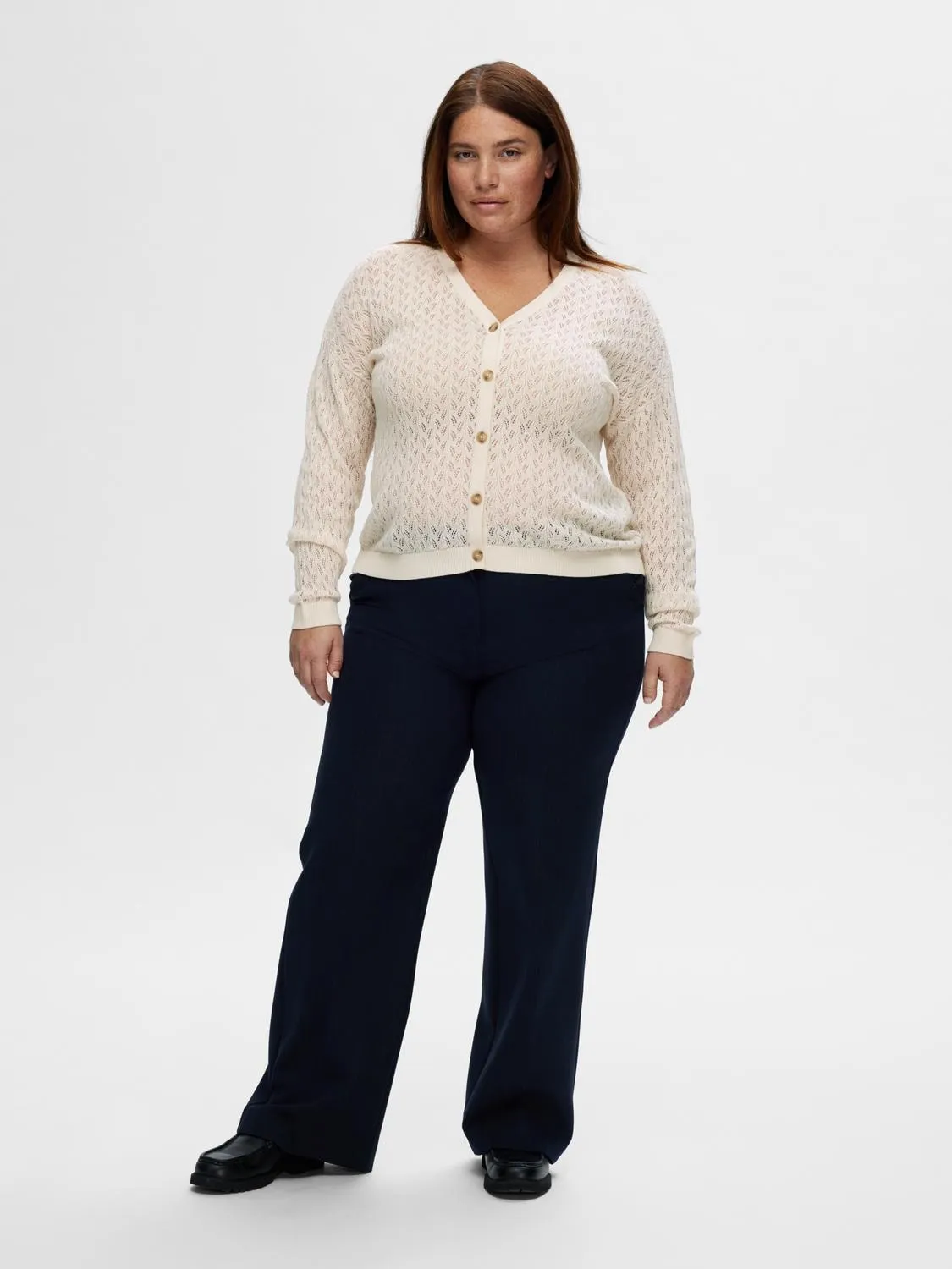 Agny Ls Knit Cardigan - Birch