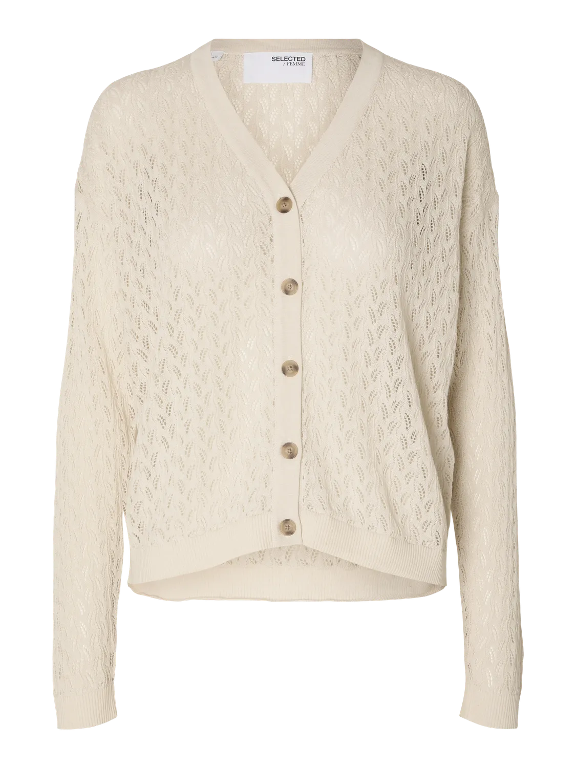 Agny Ls Knit Cardigan - Birch