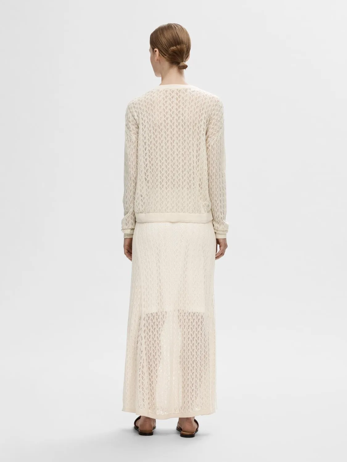 Agny Ls Knit Cardigan - Birch