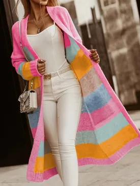 Alros - Pastel Striped Knit Cardigan