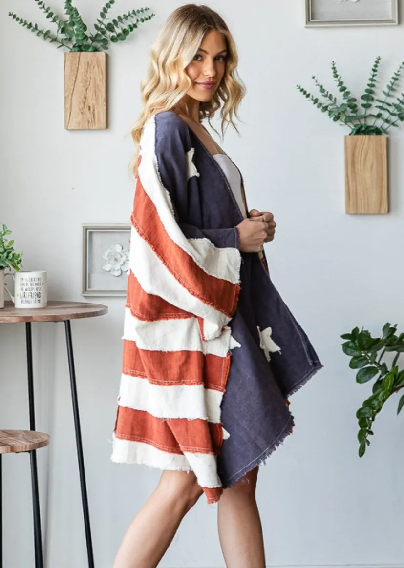 American Flag Kimono #117