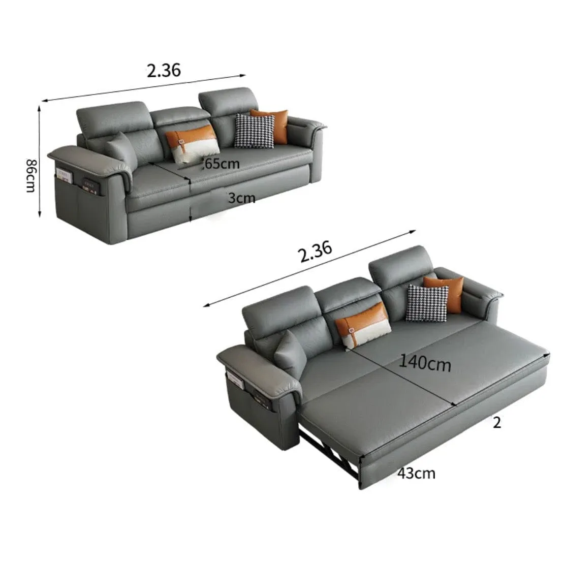 Ascott Scratch Resistant Sofa Bed