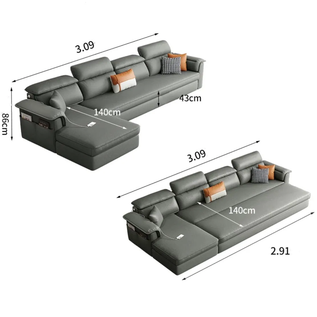 Ascott Scratch Resistant Sofa Bed