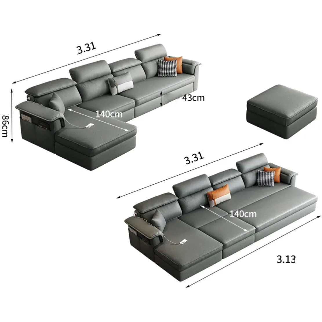 Ascott Scratch Resistant Sofa Bed
