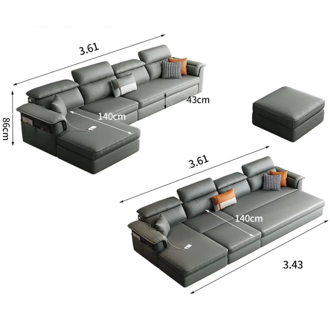 Ascott Scratch Resistant Sofa Bed