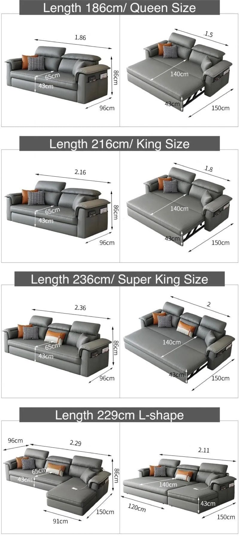 Ascott Scratch Resistant Sofa Bed