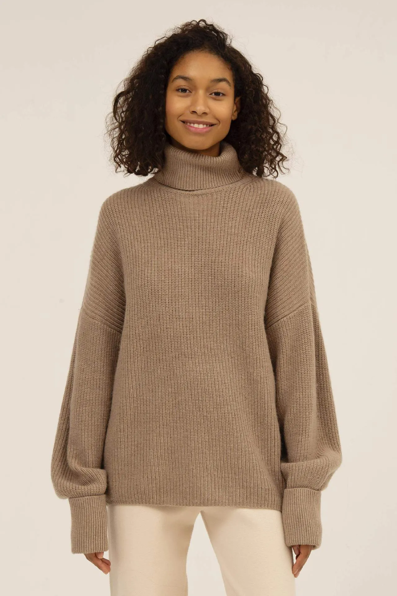 Autumn Winter Popular High Collar Loose Knitwear Sweater