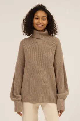 Autumn Winter Popular High Collar Loose Knitwear Sweater