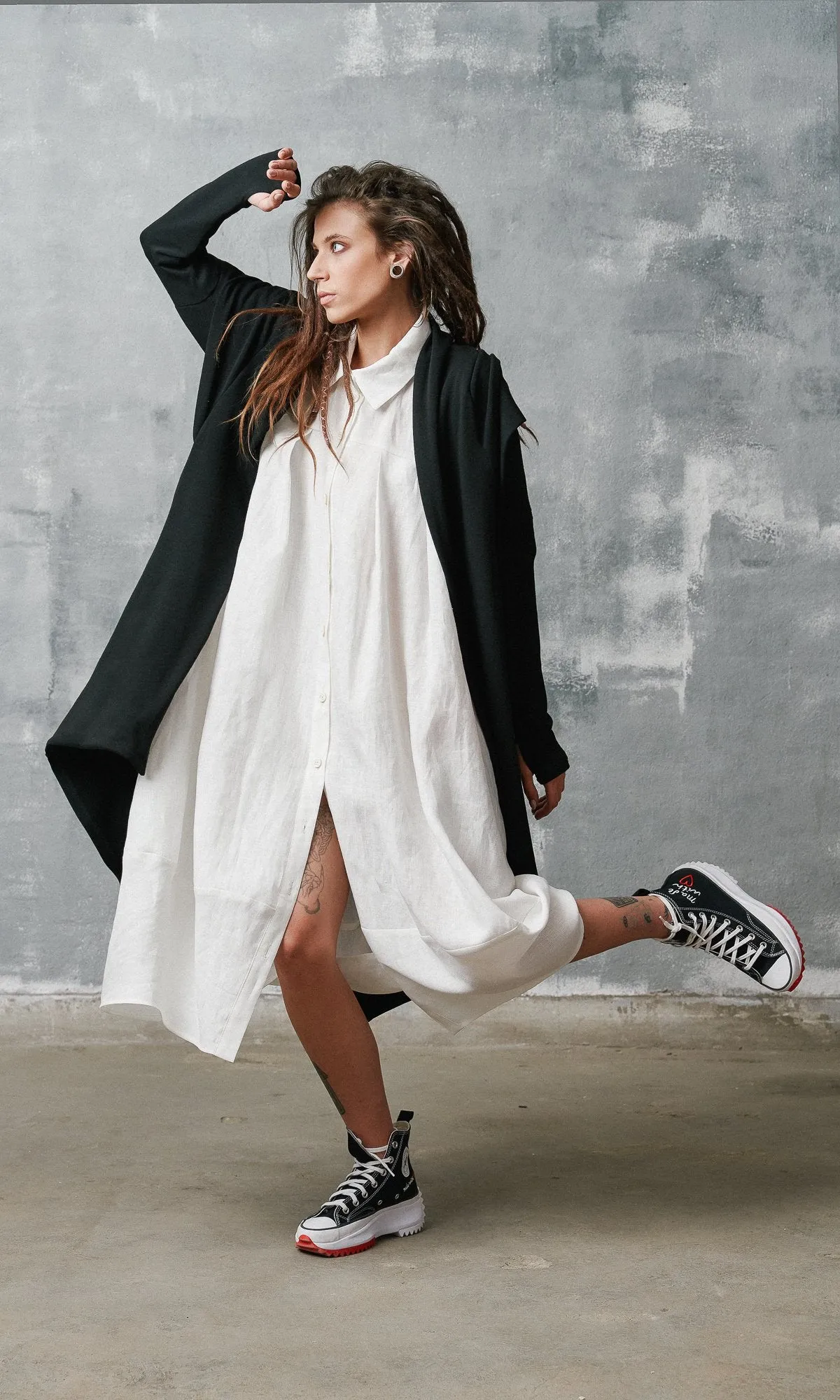 Back Drapes Fine Knit Cardigan