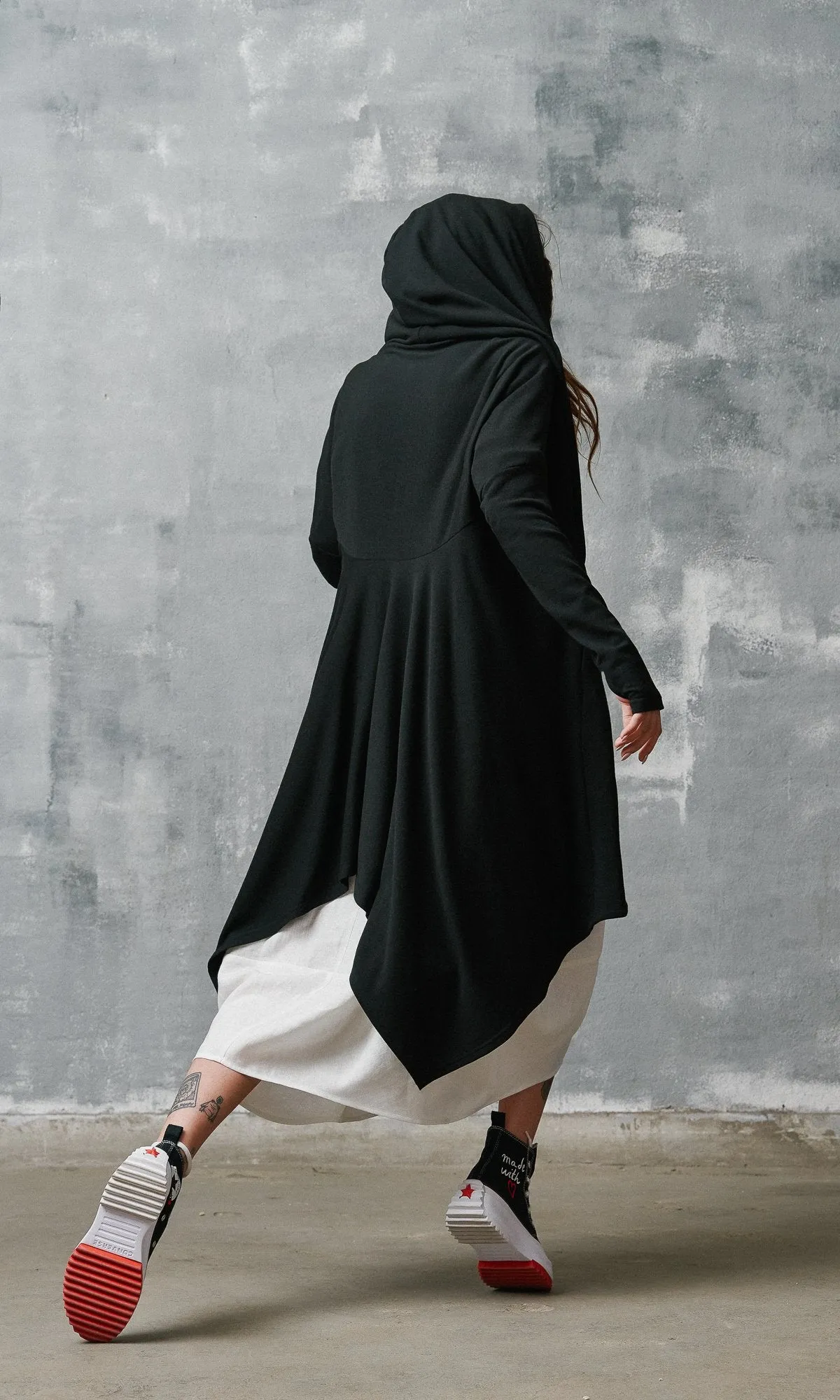 Back Drapes Fine Knit Cardigan