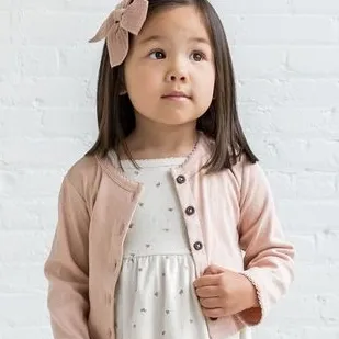 Ballet Clara Pointelle Button Down Cardigan - Kendi by Colored Organics