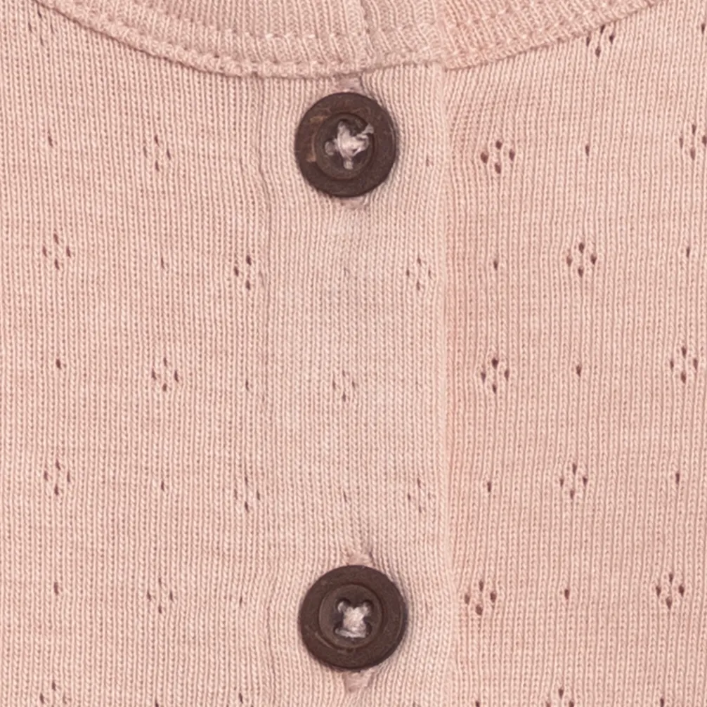 Ballet Clara Pointelle Button Down Cardigan - Kendi by Colored Organics