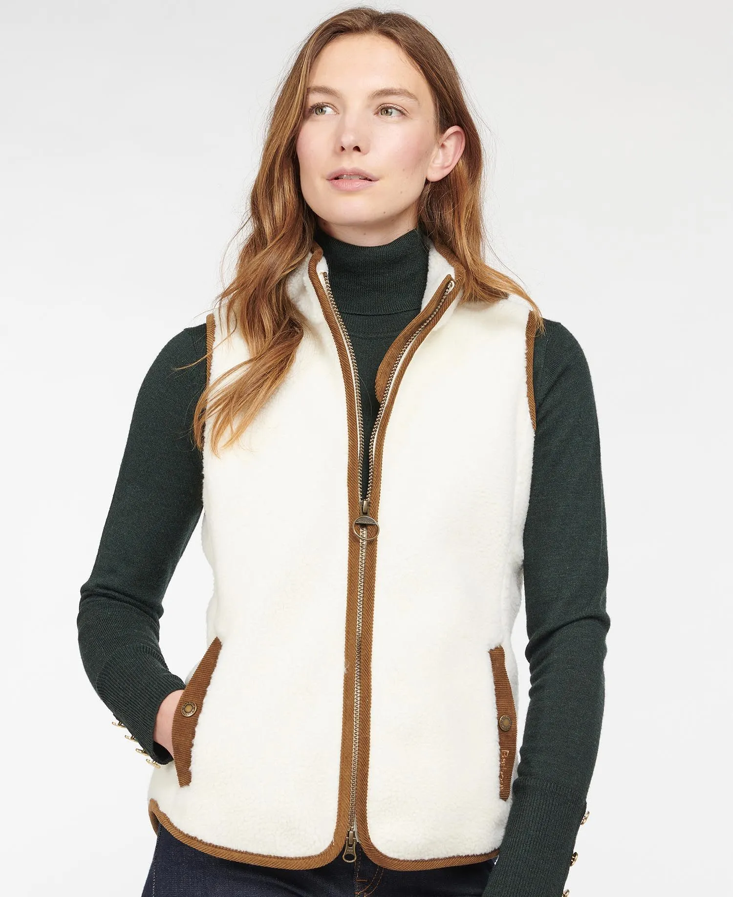Barbour Burford Fleece Winter Pearl/Classic