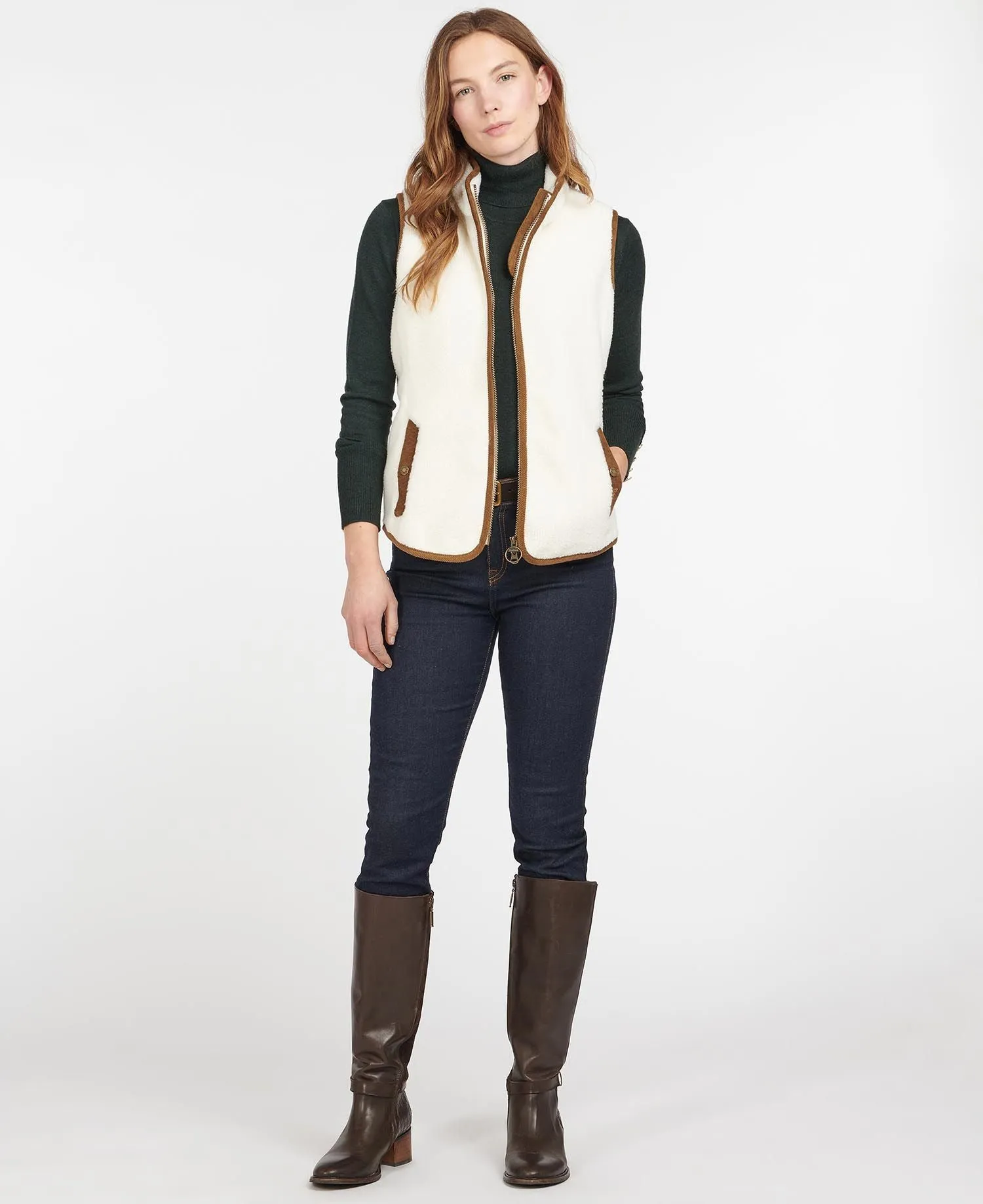 Barbour Burford Fleece Winter Pearl/Classic