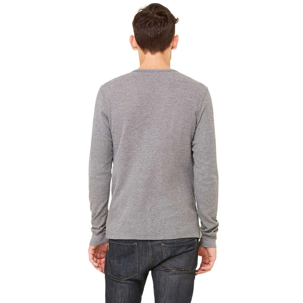 Bella   Canvas Men's Deep Heather/Deep Heather Thermal Long-Sleeve T-Shirt