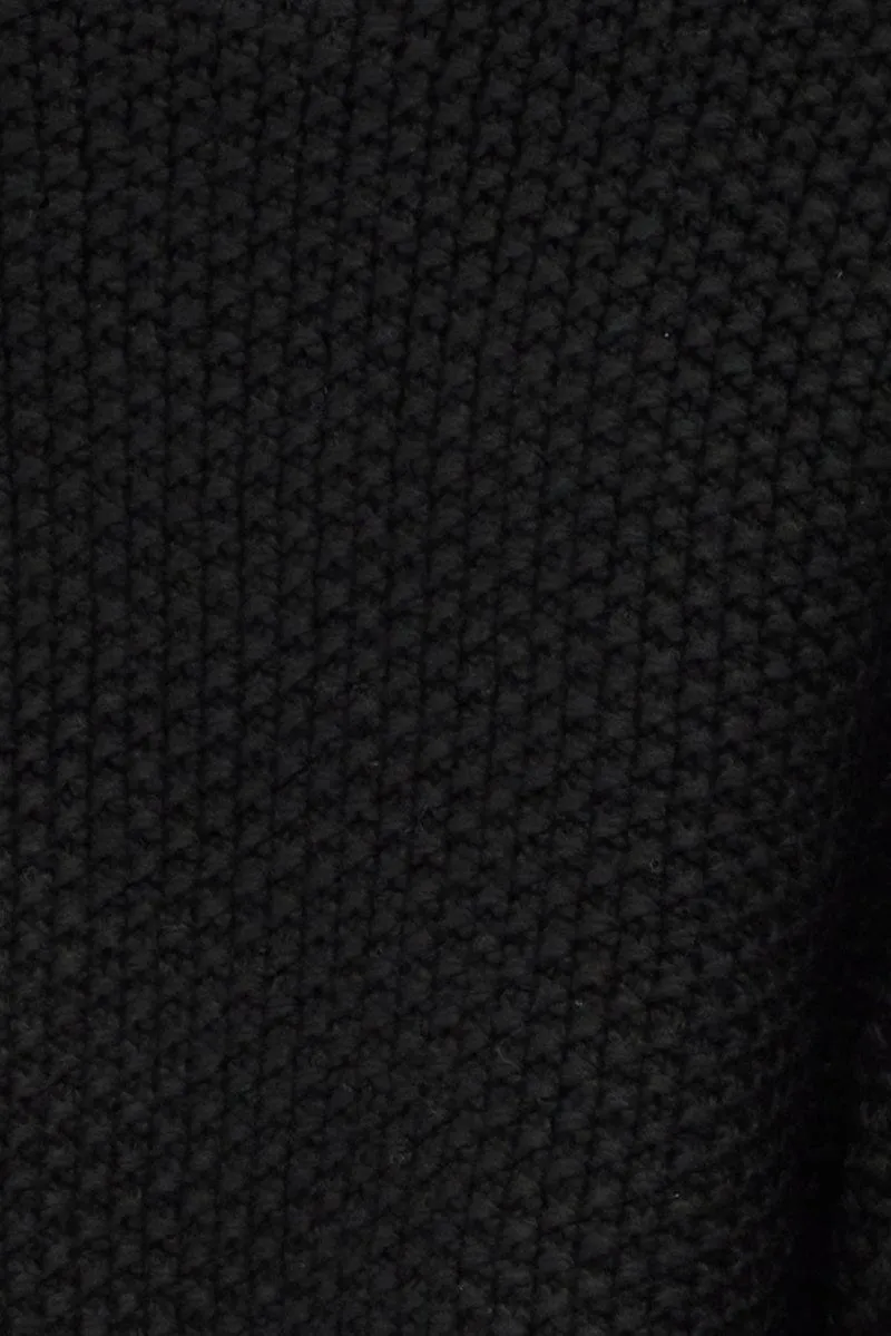 Black Knit Jumper Turtle Neck
