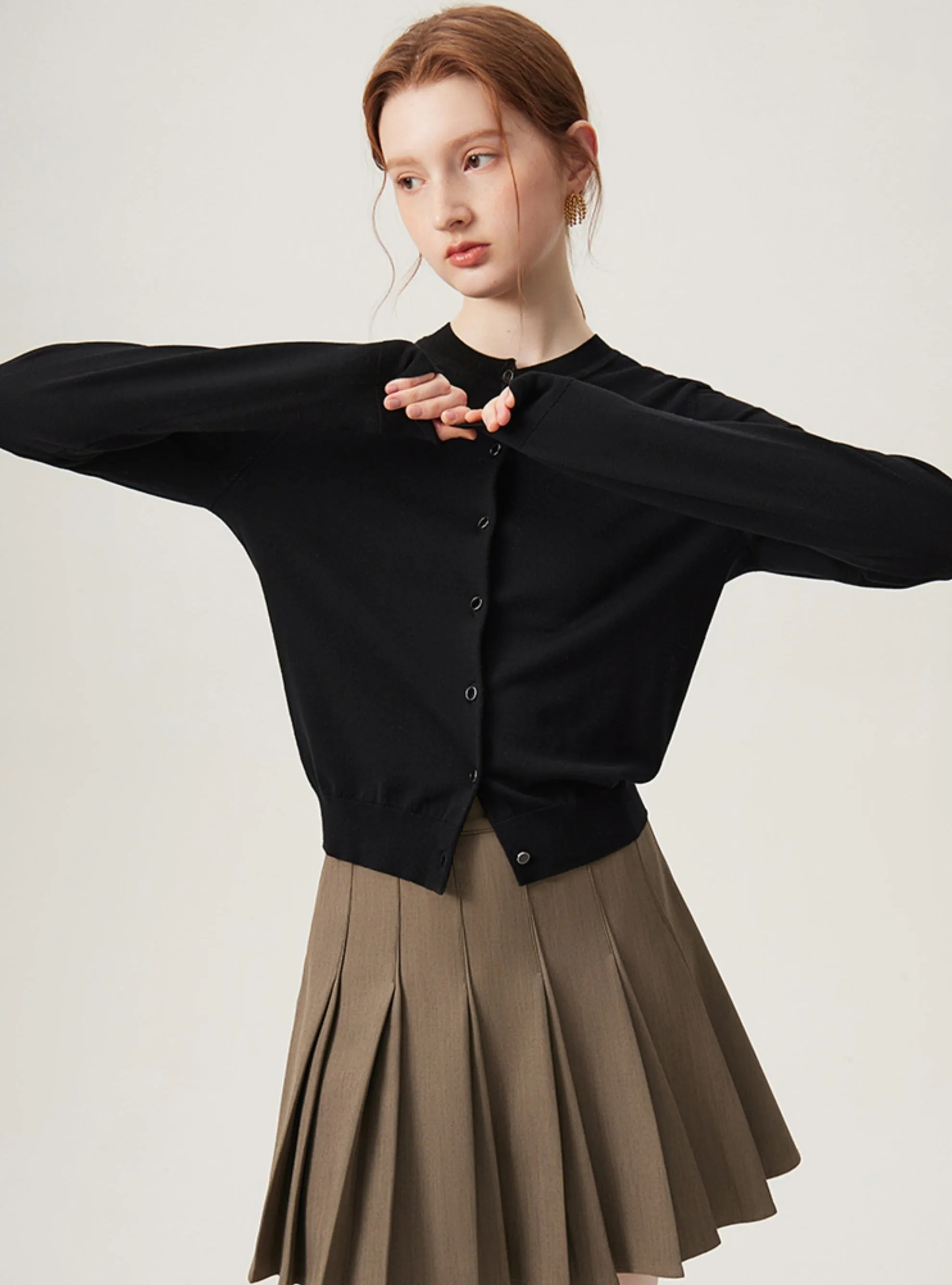 Black Tencel Cardigan