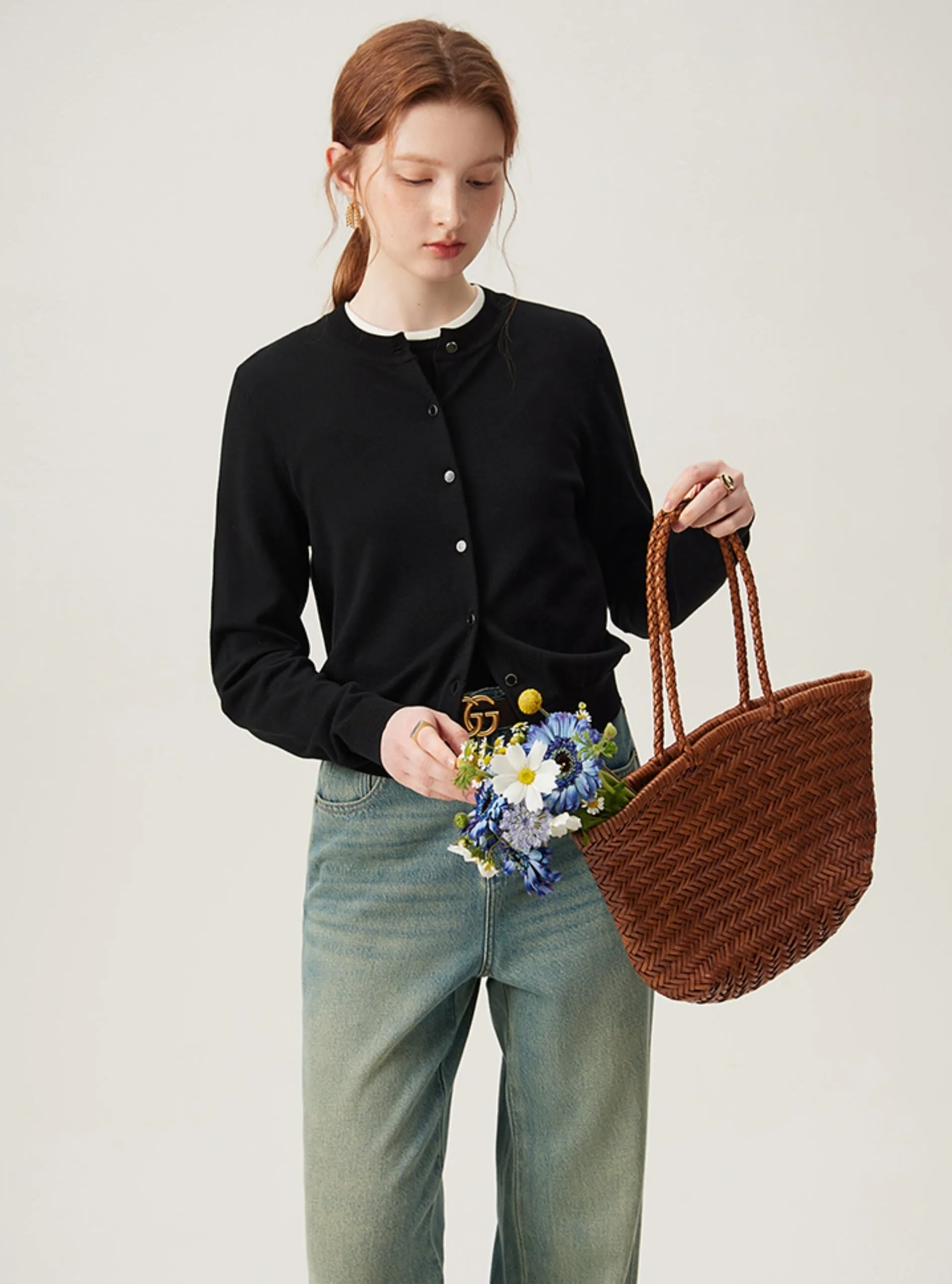 Black Tencel Cardigan
