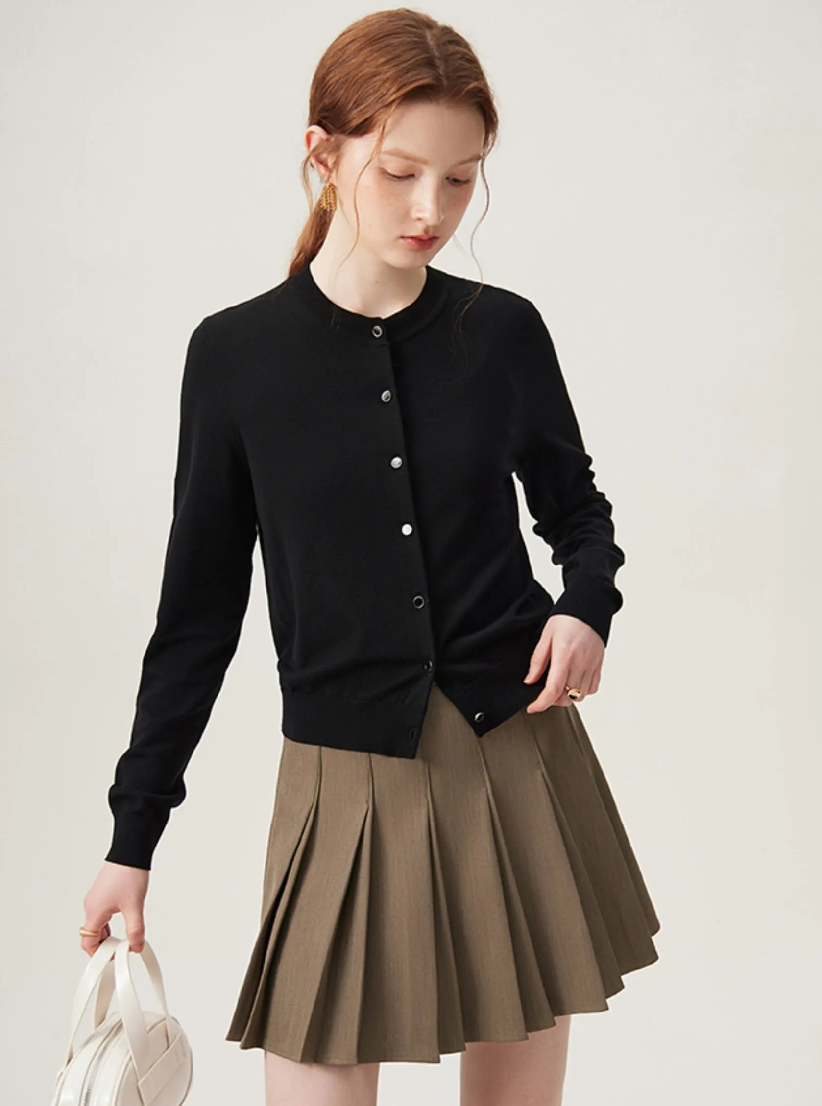 Black Tencel Cardigan