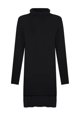 Black turtleneck sweater