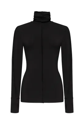 Black turtleneck top