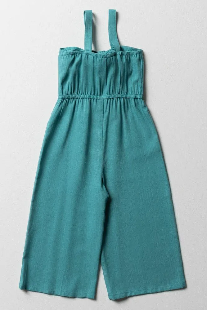 Bow Jumpsuit Teal