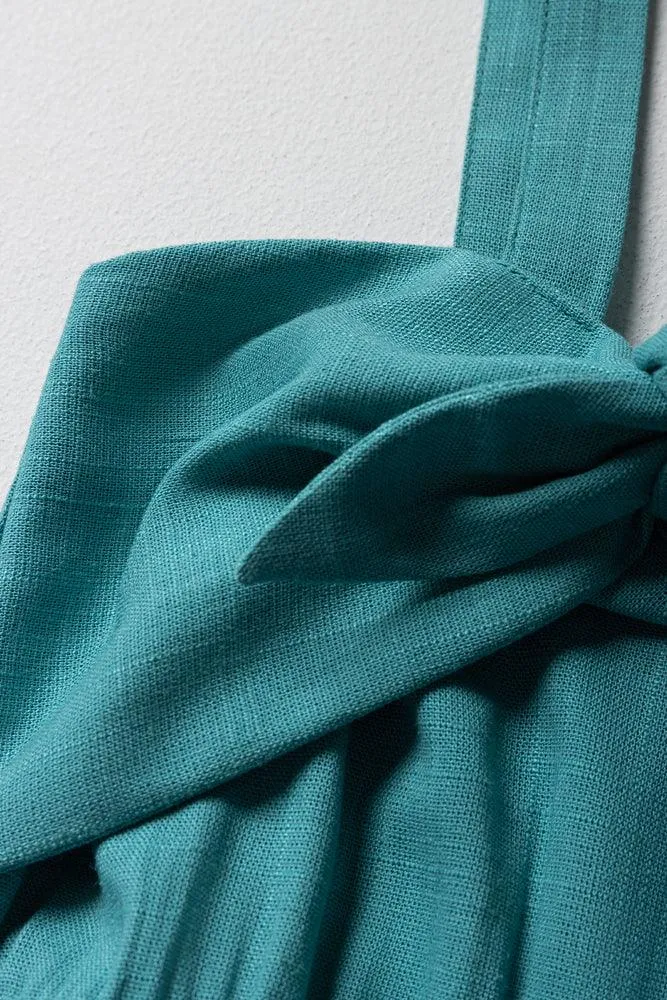Bow Jumpsuit Teal