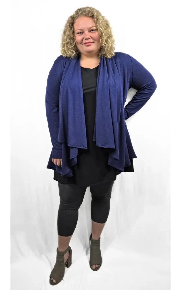 Brenda Laine Princess Wrap Cardigan Charcoal Tencel/Organic Cotton