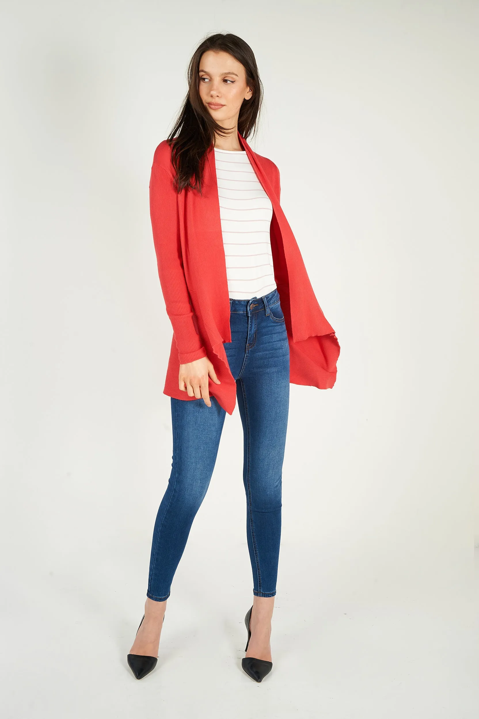 Cardigan ouvert asymétrique - PANDORA-W1 - (E-A5)