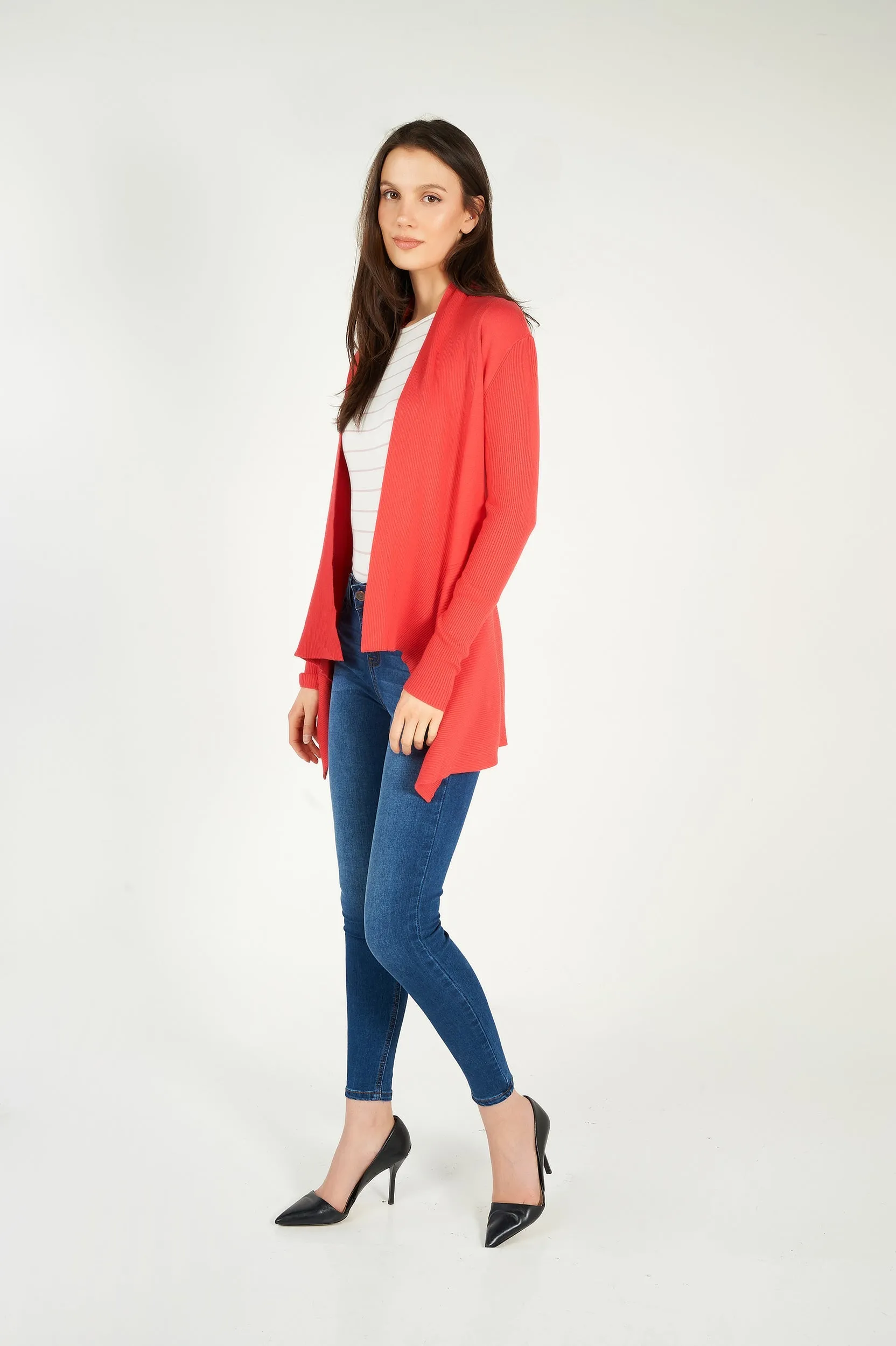 Cardigan ouvert asymétrique - PANDORA-W1 - (E-A5)