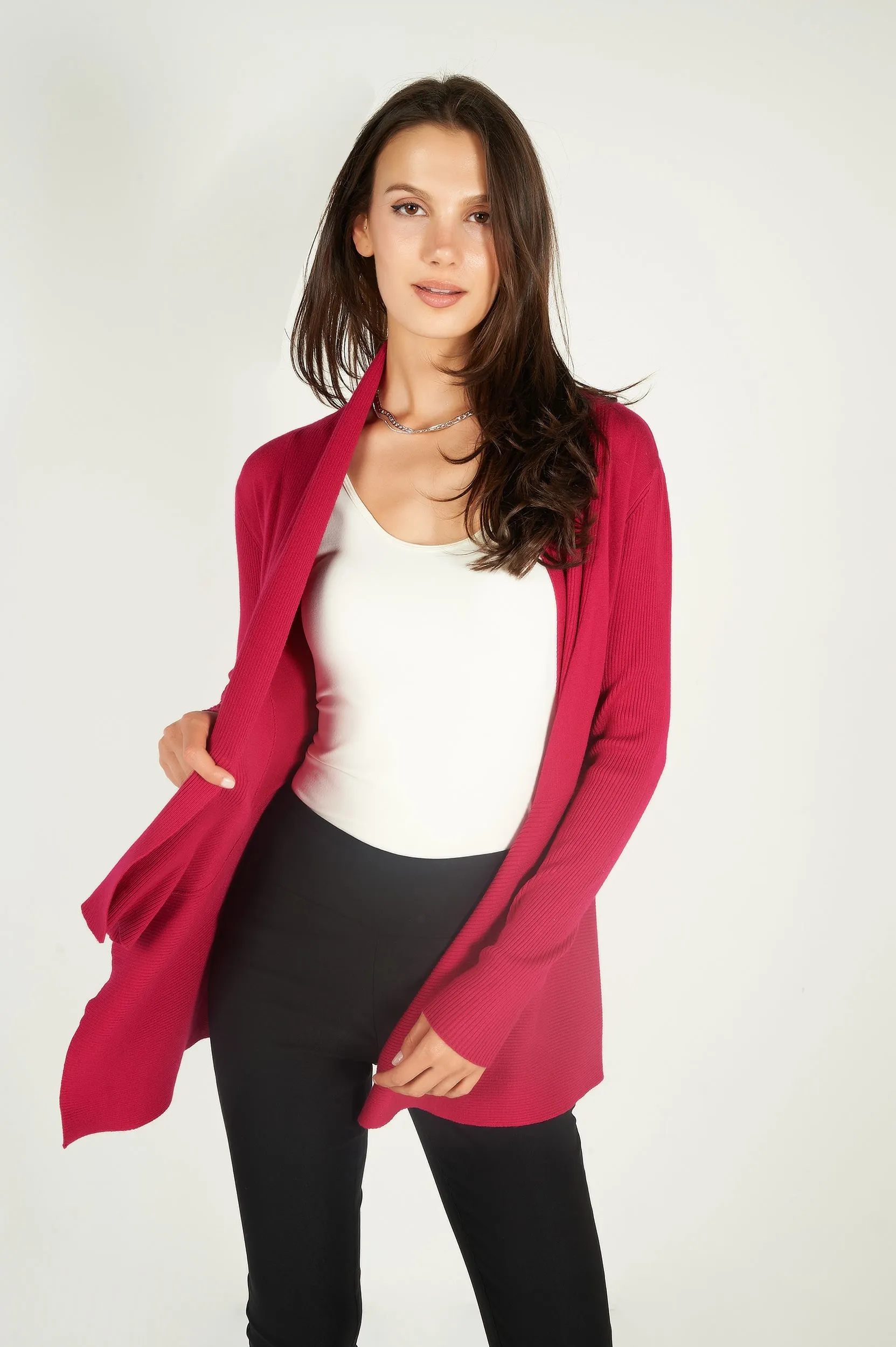 Cardigan ouvert asymétrique - PANDORA-W1 - (E-A5)