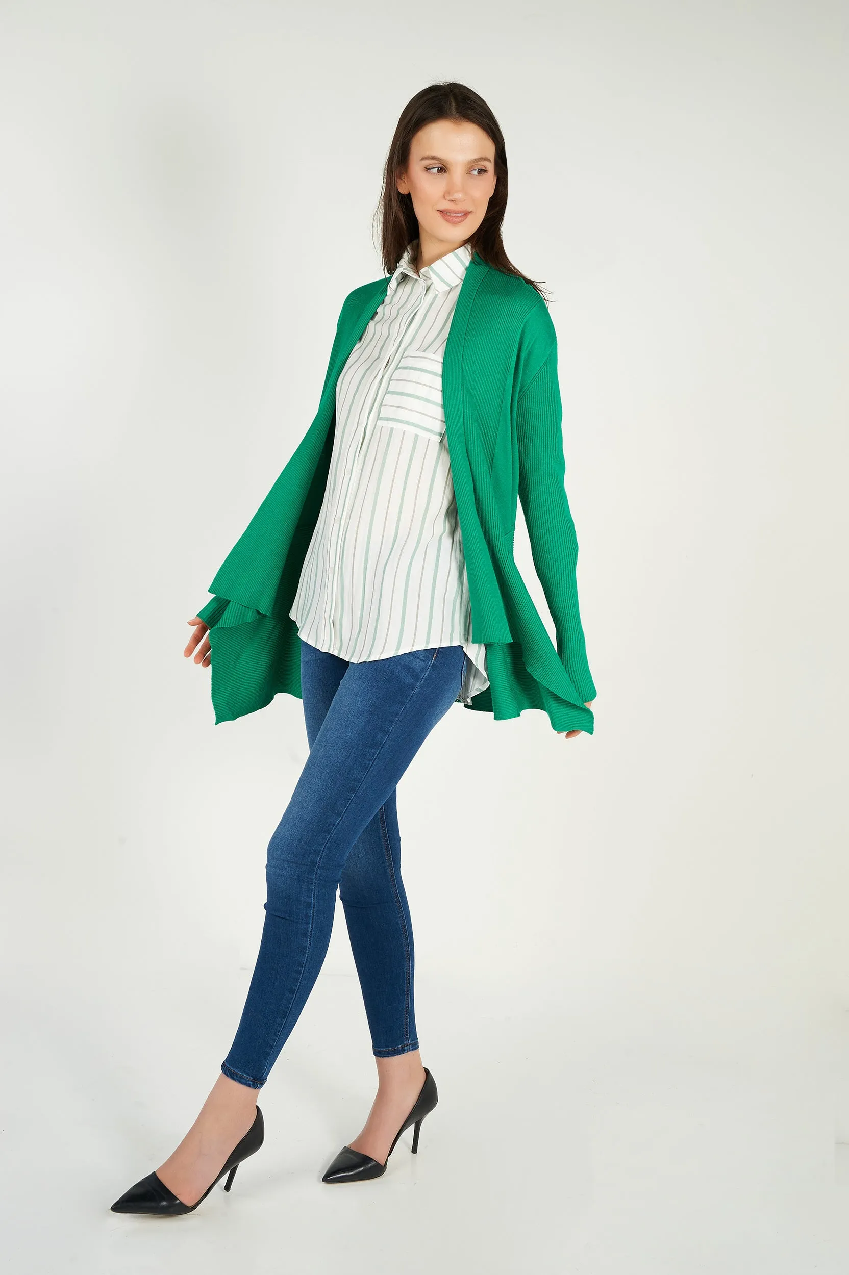 Cardigan ouvert asymétrique - PANDORA-W1 - (E-A5)