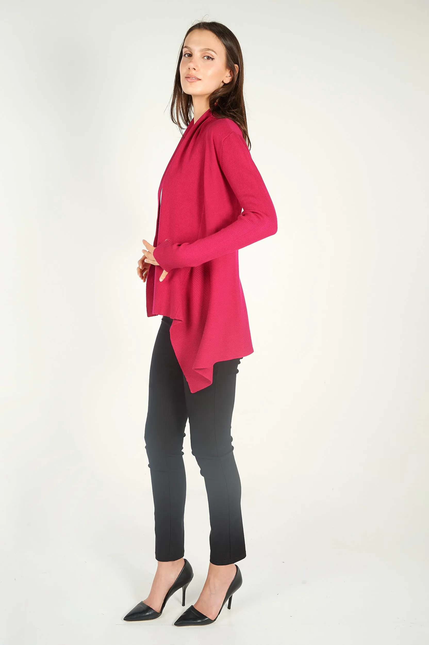 Cardigan ouvert asymétrique - PANDORA-W1 - (E-A5)