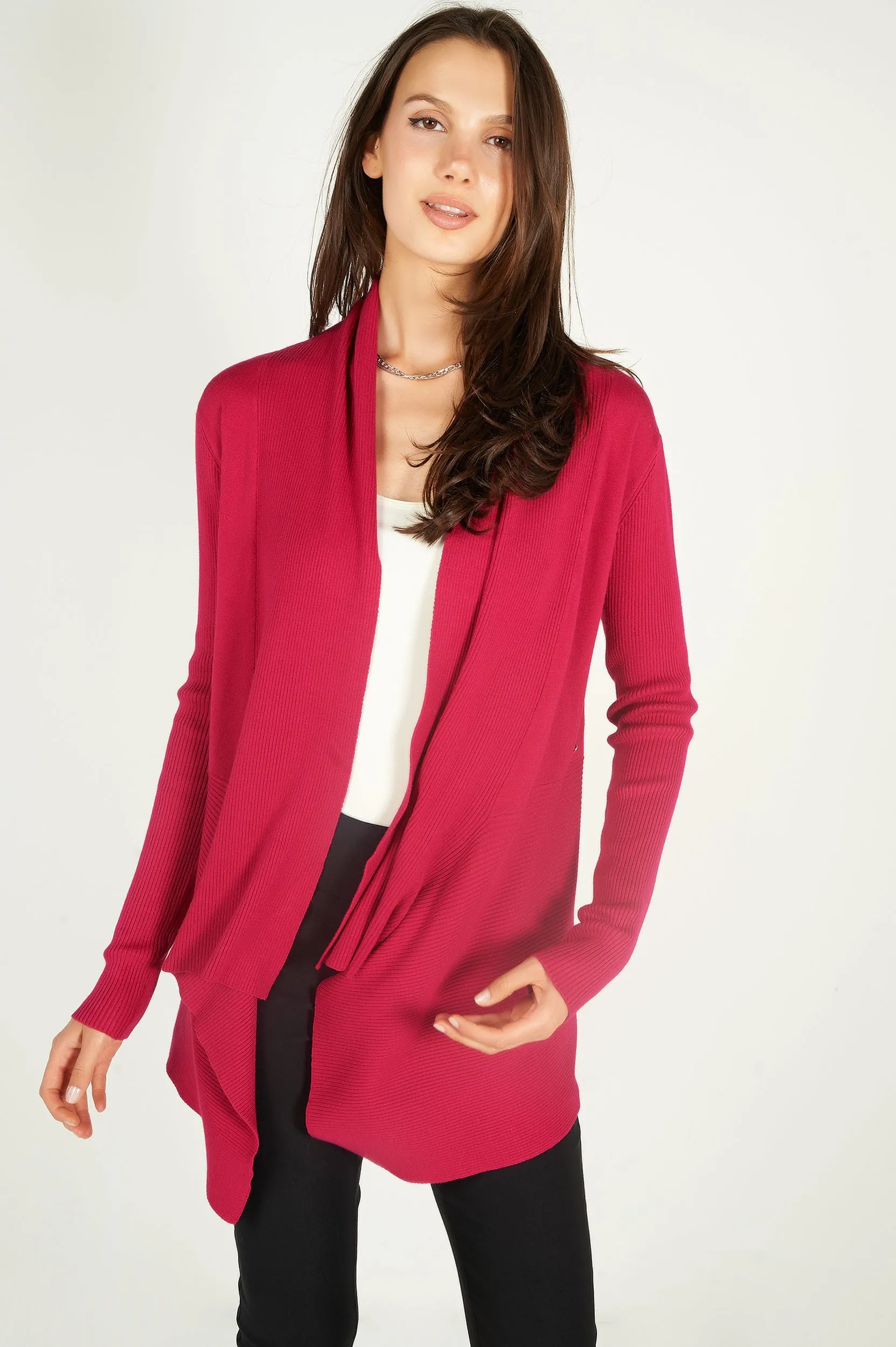 Cardigan ouvert asymétrique - PANDORA-W1 - (E-A5)