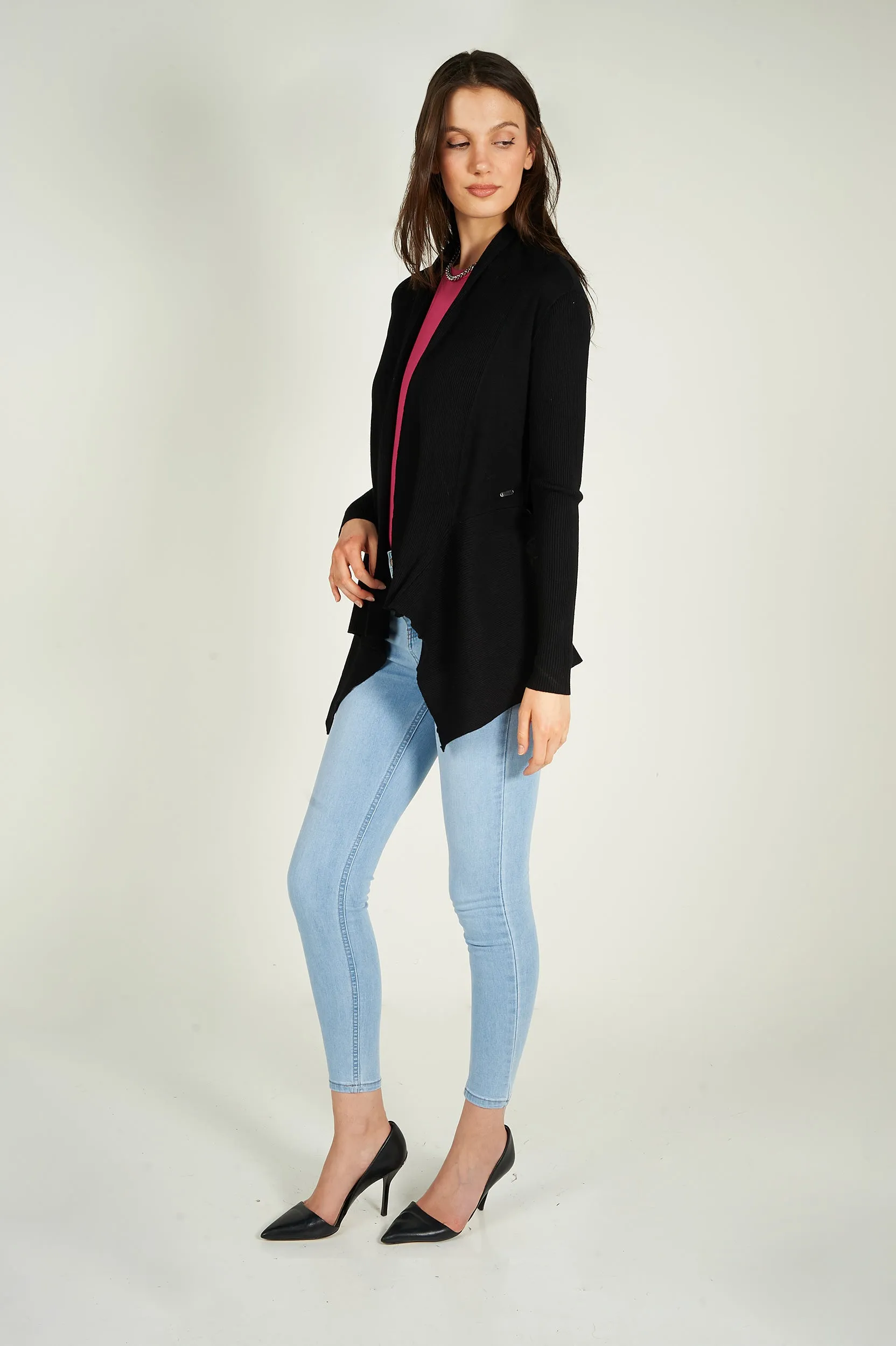 Cardigan ouvert asymétrique - PANDORA-W1 - (E-A5)