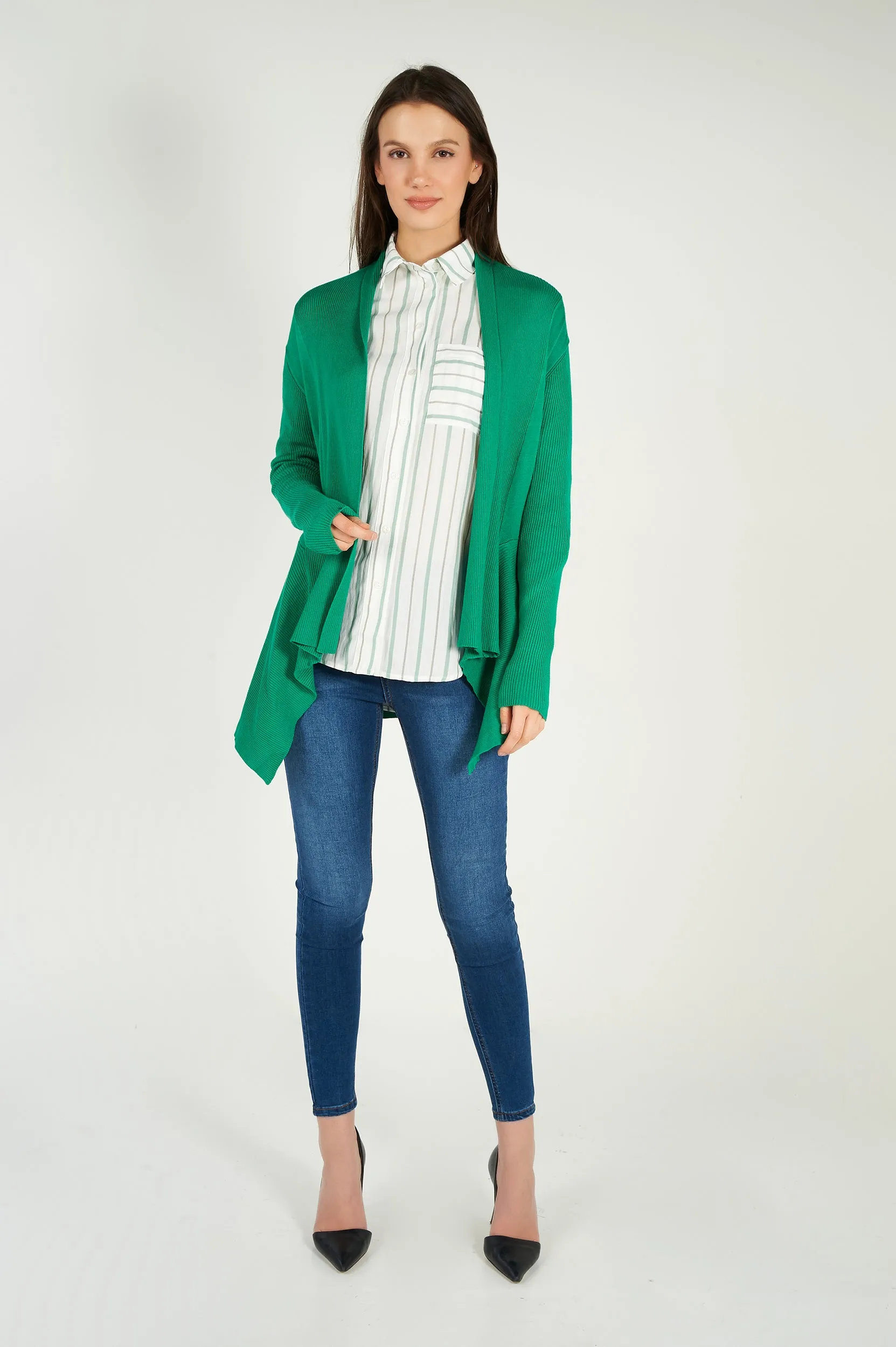 Cardigan ouvert asymétrique - PANDORA-W1 - (E-A5)