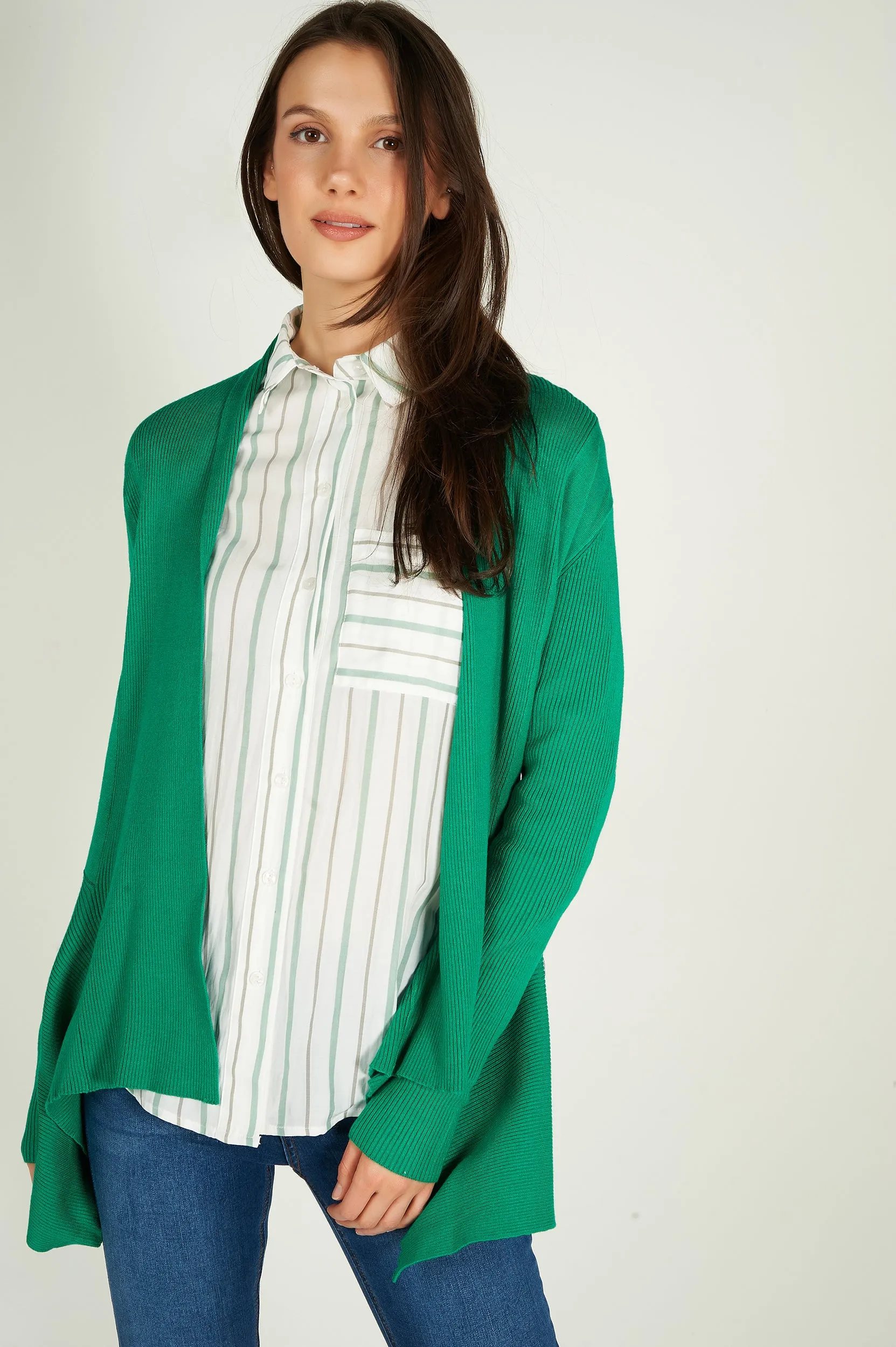 Cardigan ouvert asymétrique - PANDORA-W1 - (E-A5)