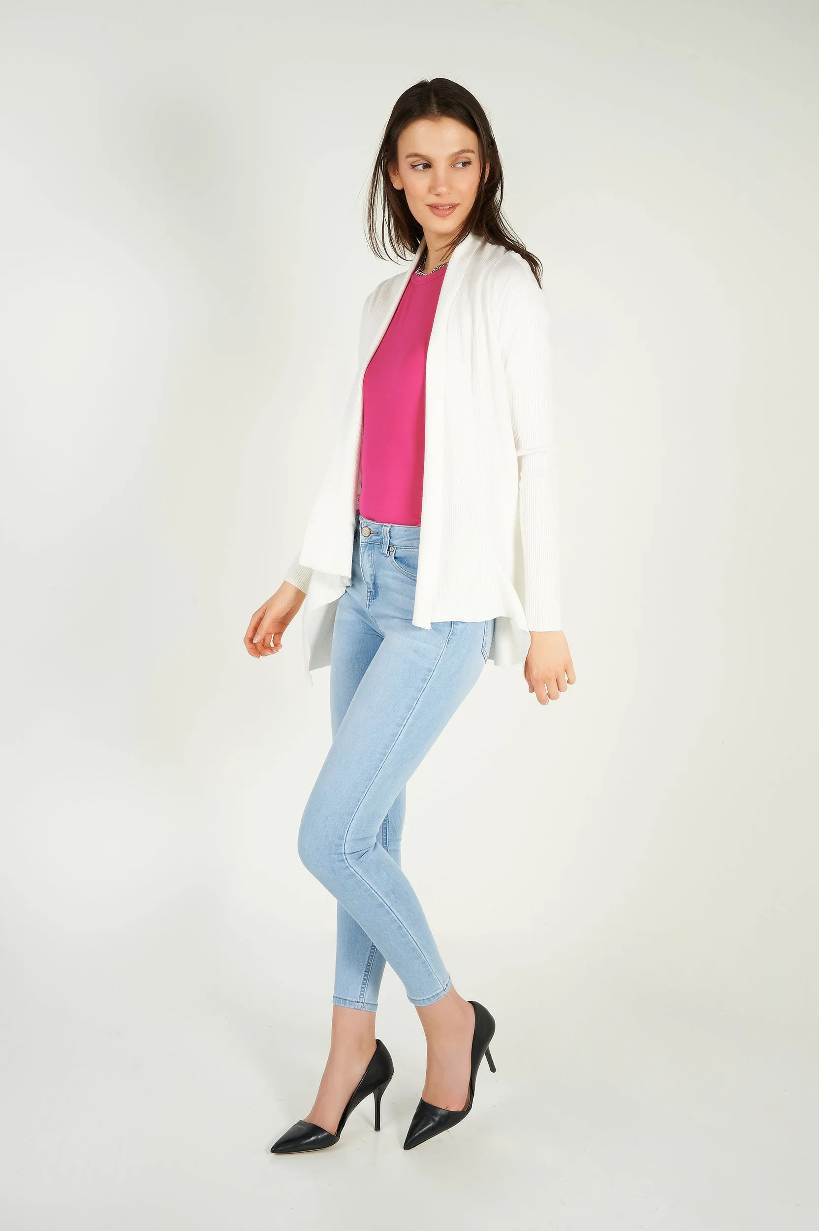 Cardigan ouvert asymétrique - PANDORA-W1 - (E-A5)