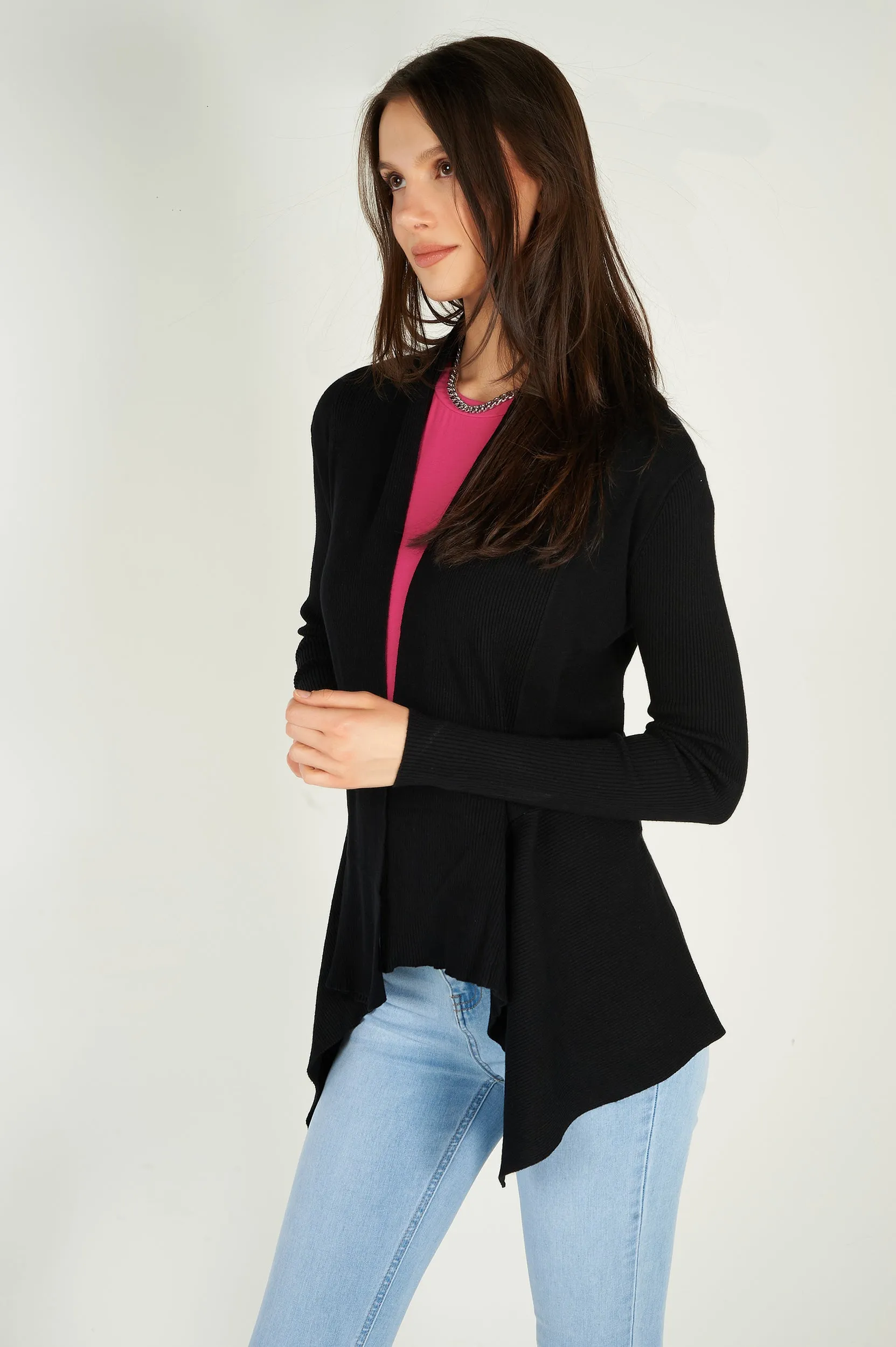 Cardigan ouvert asymétrique - PANDORA-W1 - (E-A5)