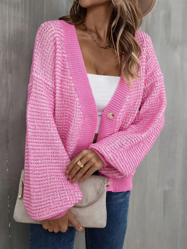 Chasity Knitwear Button Sweater Cropped Cardigan Amazon New Arrivals Sweater Jacket